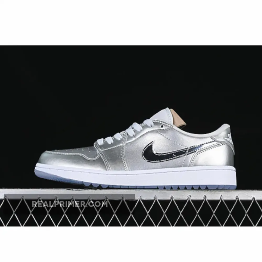 AIR JORDAN 1 LOW GOLF GIFT GIVING WHITE/BLACK/SILVER FD6848-001