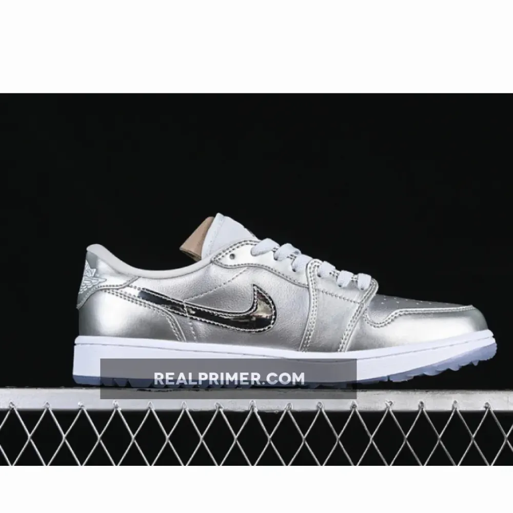 AIR JORDAN 1 LOW GOLF GIFT GIVING WHITE/BLACK/SILVER FD6848-001