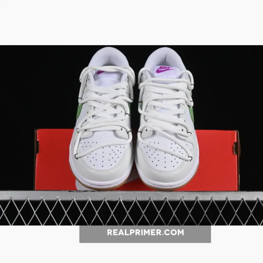 DUNK LOW SB WHITE/WHITE/STADIUM GREEN/FUCHSIA DREAM FD9922-151