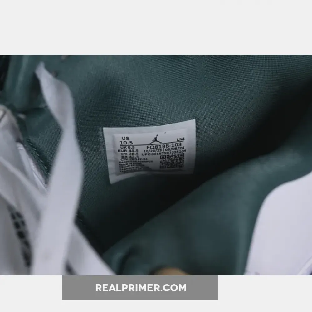 AIR JORDAN 4 RETRO OXIDIZED GREE WHITE/OXIDIZED GREEN/WHITE/NEUTRAL GREY FQ8138-103