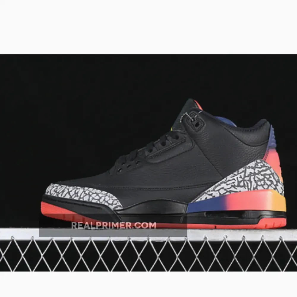 J BALVIN AIR JORDAN 3 RETRO RIO BLACK/ORANGE/PURPLE/GOLD FN0344-001
