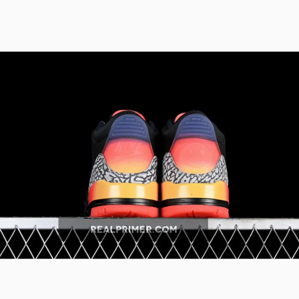 J BALVIN AIR JORDAN 3 RETRO RIO BLACK/ORANGE/PURPLE/GOLD FN0344-001