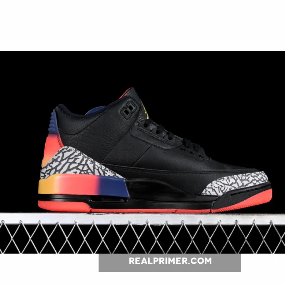 J BALVIN AIR JORDAN 3 RETRO RIO BLACK/ORANGE/PURPLE/GOLD FN0344-001