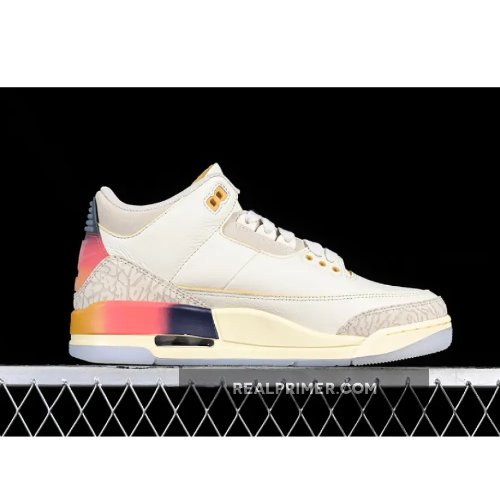 LW J.BALVIN AIR JORDAN 3 RETRO GREY/ORANGE/BLUE FN0344-901