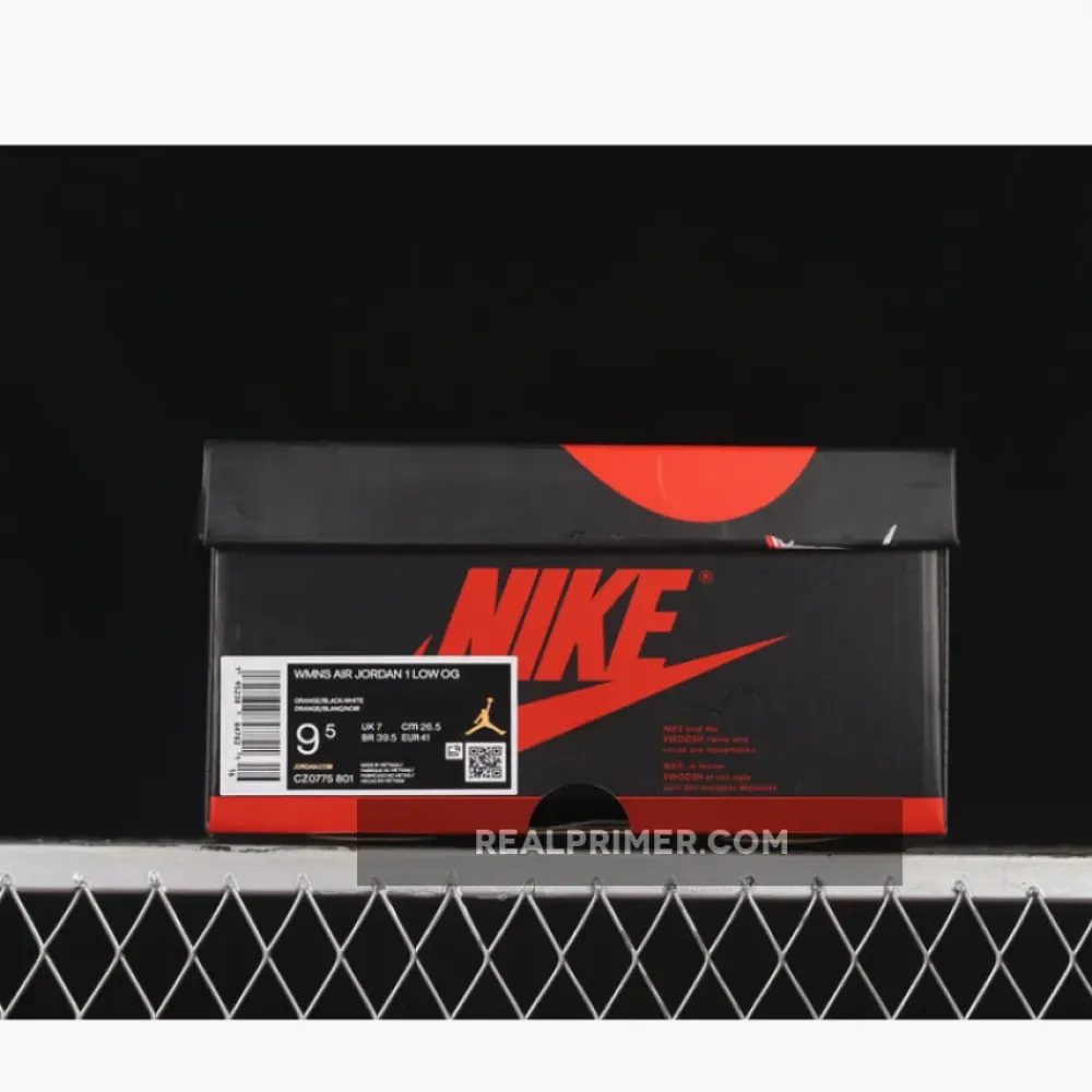AIR JORDAN 1 LOW OG WHITE/BLACK/ORANGE CZ0775-801