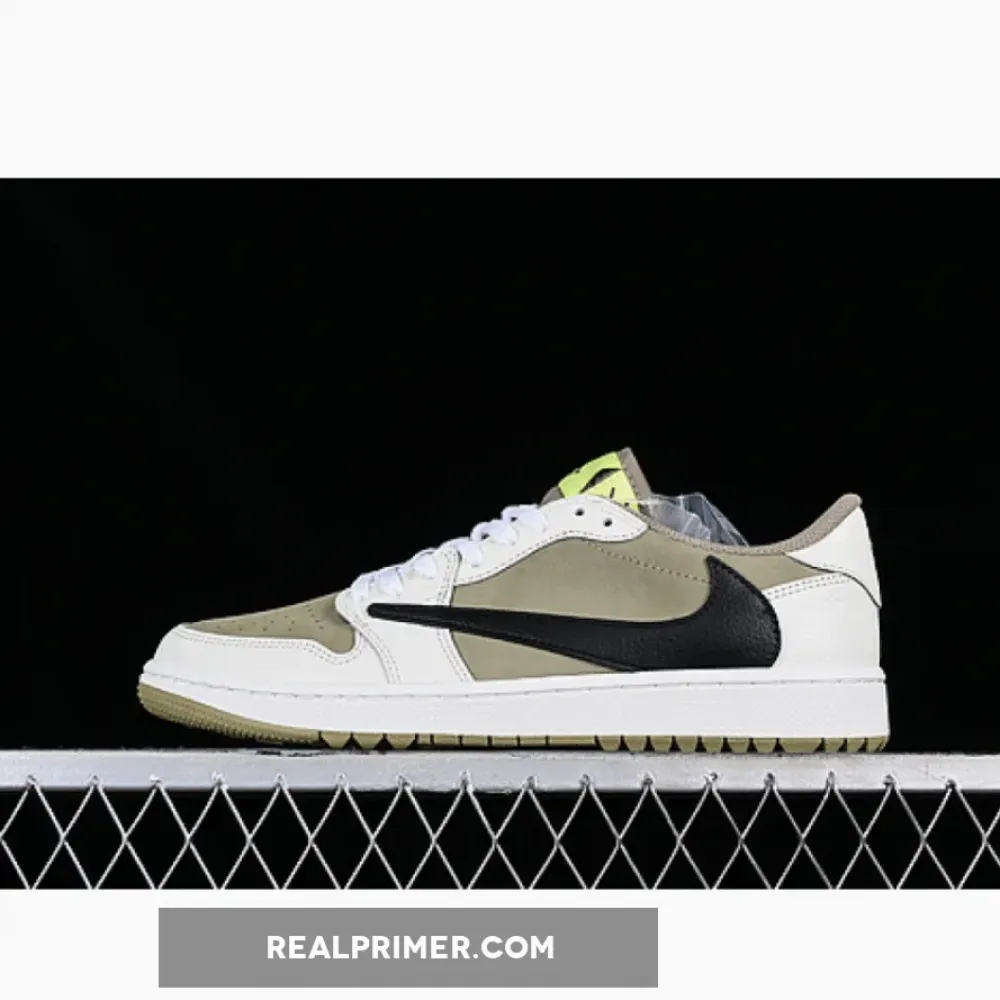 TRAVIS SCOTT AIR JORDAN 1 LOW G NRC WHITE/BLACK/GREEN FZ3124-200