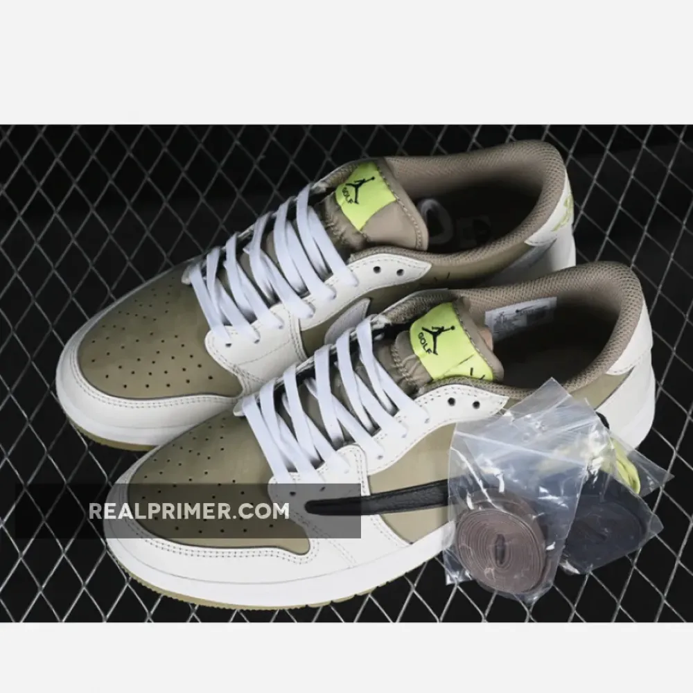 TRAVIS SCOTT AIR JORDAN 1 LOW G NRC WHITE/BLACK/GREEN FZ3124-200