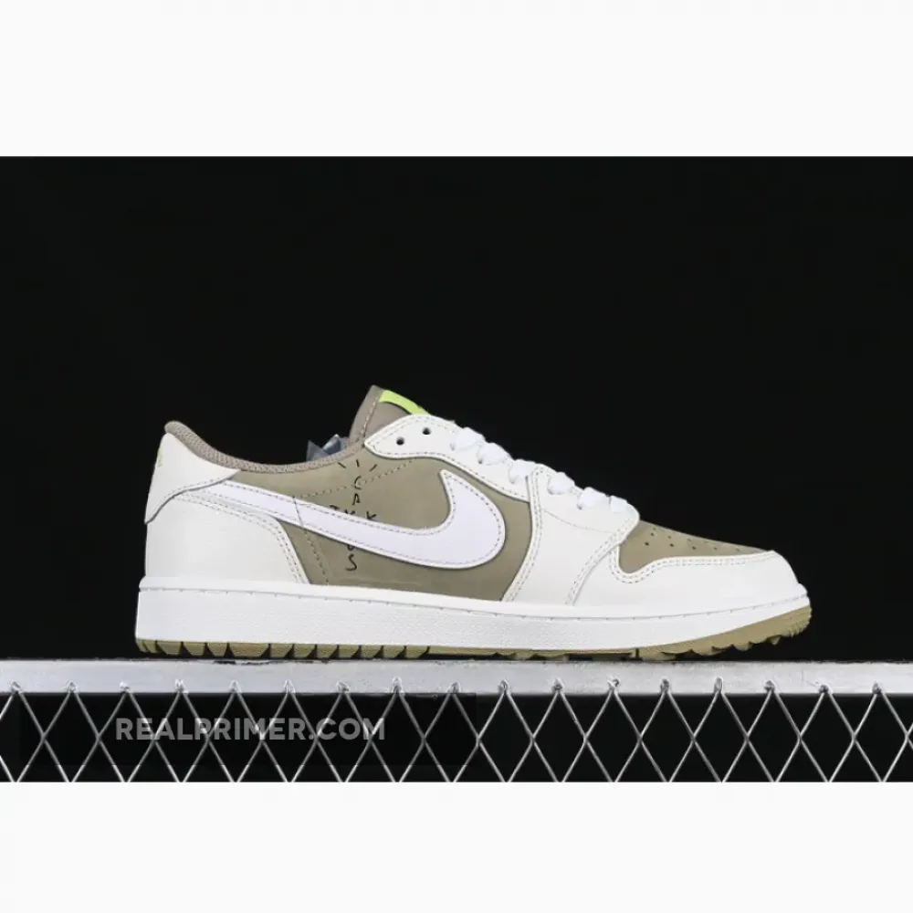 TRAVIS SCOTT AIR JORDAN 1 LOW G NRC WHITE/BLACK/GREEN FZ3124-200