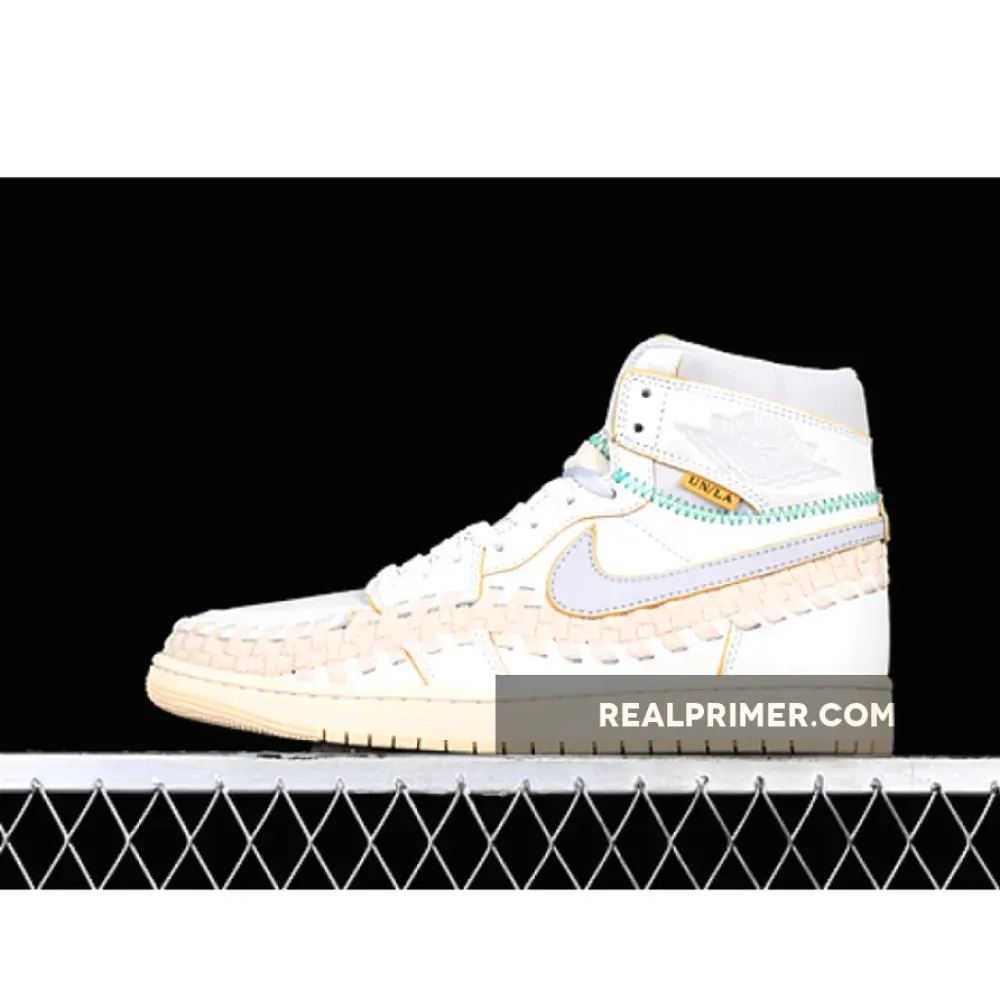 UNION AIR JORDAN 1 HIGH OG WOVEN WHITE/GREY/YELLOW FD2565-100