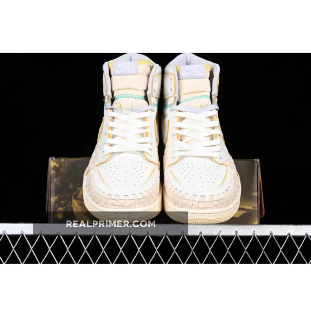 UNION AIR JORDAN 1 HIGH OG WOVEN WHITE/GREY/YELLOW FD2565-100