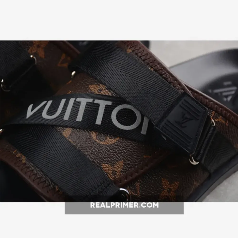 L*V COMFORTABLE CASUAL COOL SLIPPERS BLACK 03BKDN