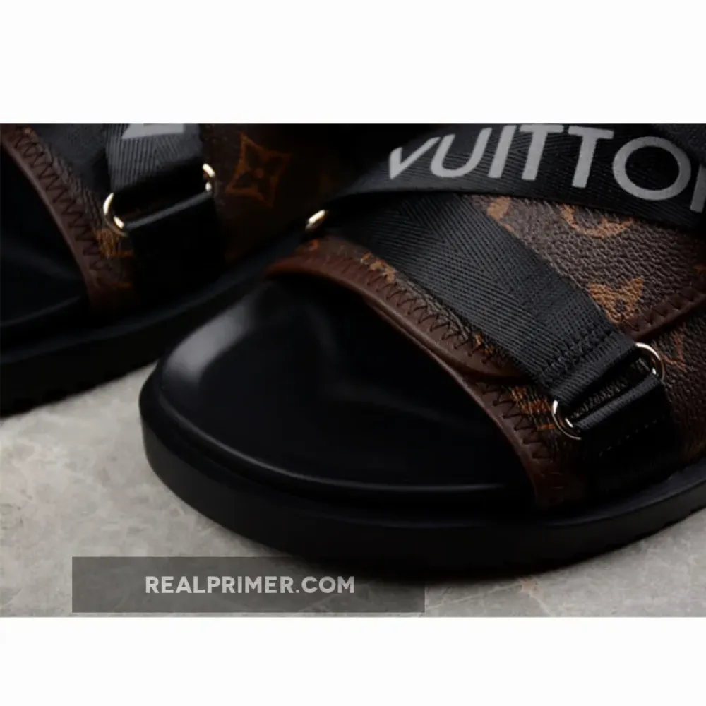 L*V COMFORTABLE CASUAL COOL SLIPPERS BLACK 03BKDN