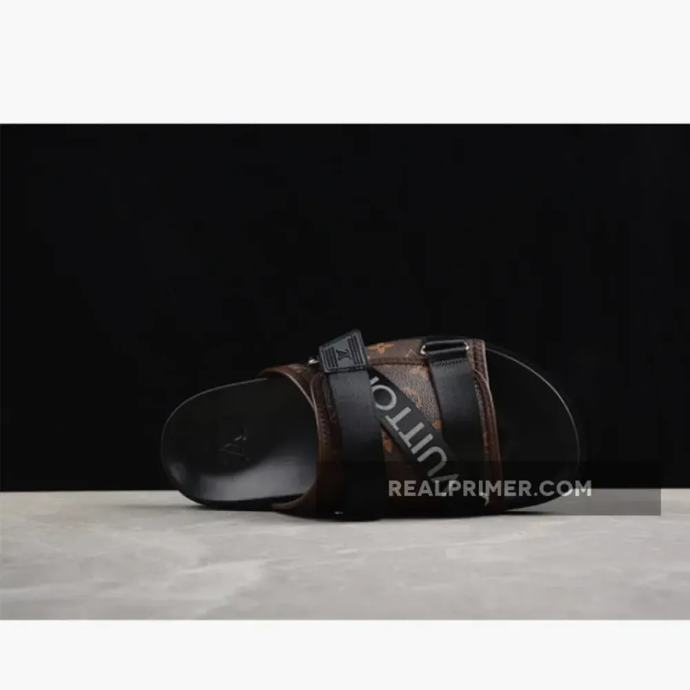 L*V COMFORTABLE CASUAL COOL SLIPPERS BLACK 03BKDN