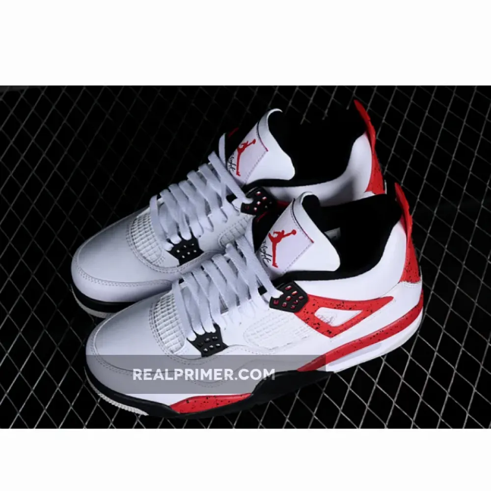 AIR JORDAN 4 RETRO WHITE/FIRE RED/BLACK/NEUTRAL GREY DH6927-161