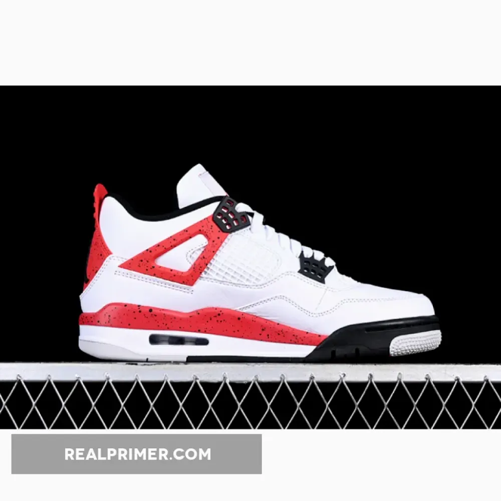 AIR JORDAN 4 RETRO WHITE/FIRE RED/BLACK/NEUTRAL GREY DH6927-161
