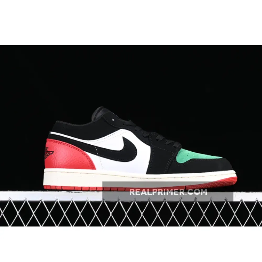 AIR JORDAN 1 LOW QUAI 54 BLACK/WHITE/GREEN/RED FQ6703-100
