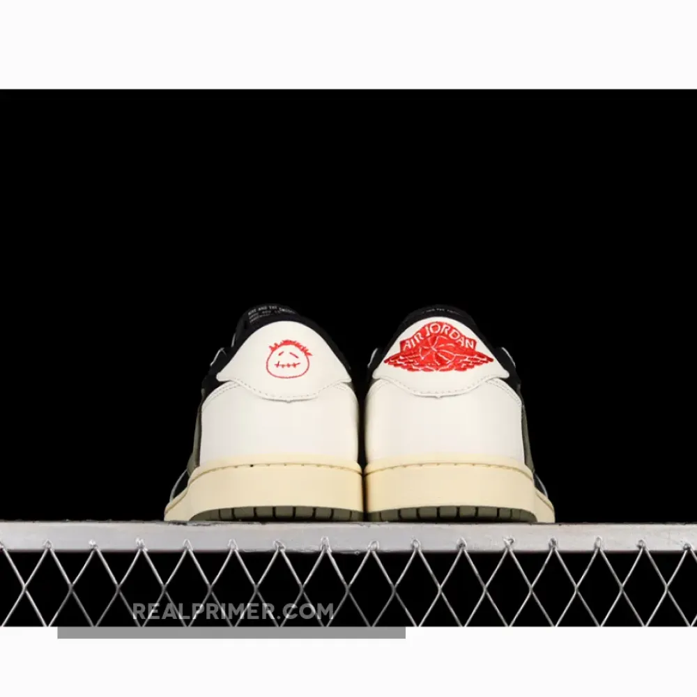 LW TRAVIS SCOTT X AIR JORDAN 1 LOW OG SAIL/UNIVERSITY RED/BLACK/MEDIUM OLIVE DZ4137-106
