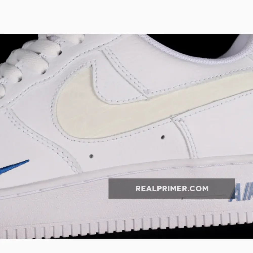 AIR FORCE 1 LOW 07 LV8 REFLECTIVE SWOOSH WHITE/DARK MARINA BLUE/WHITE FB8971-100