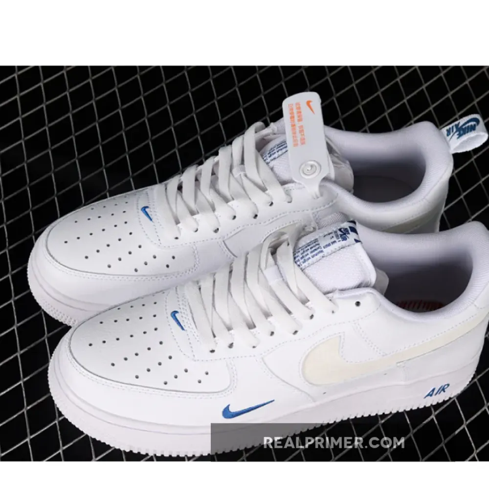 AIR FORCE 1 LOW 07 LV8 REFLECTIVE SWOOSH WHITE/DARK MARINA BLUE/WHITE FB8971-100