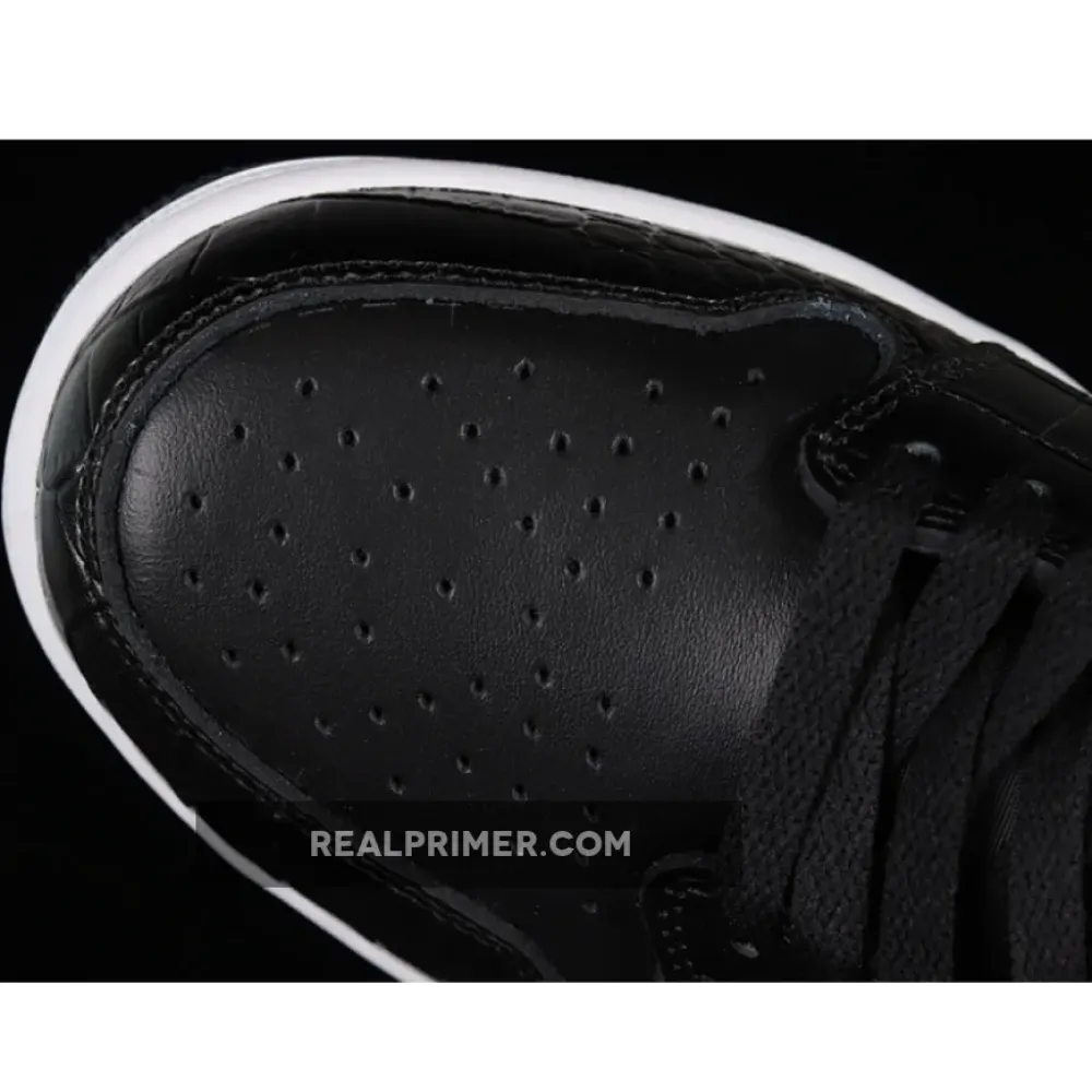 AIR JORDAN 1 LOW GOLF BLACK CROCODILE BLACK/BLACK/IRON GREY/WHITE 35.5-47.5