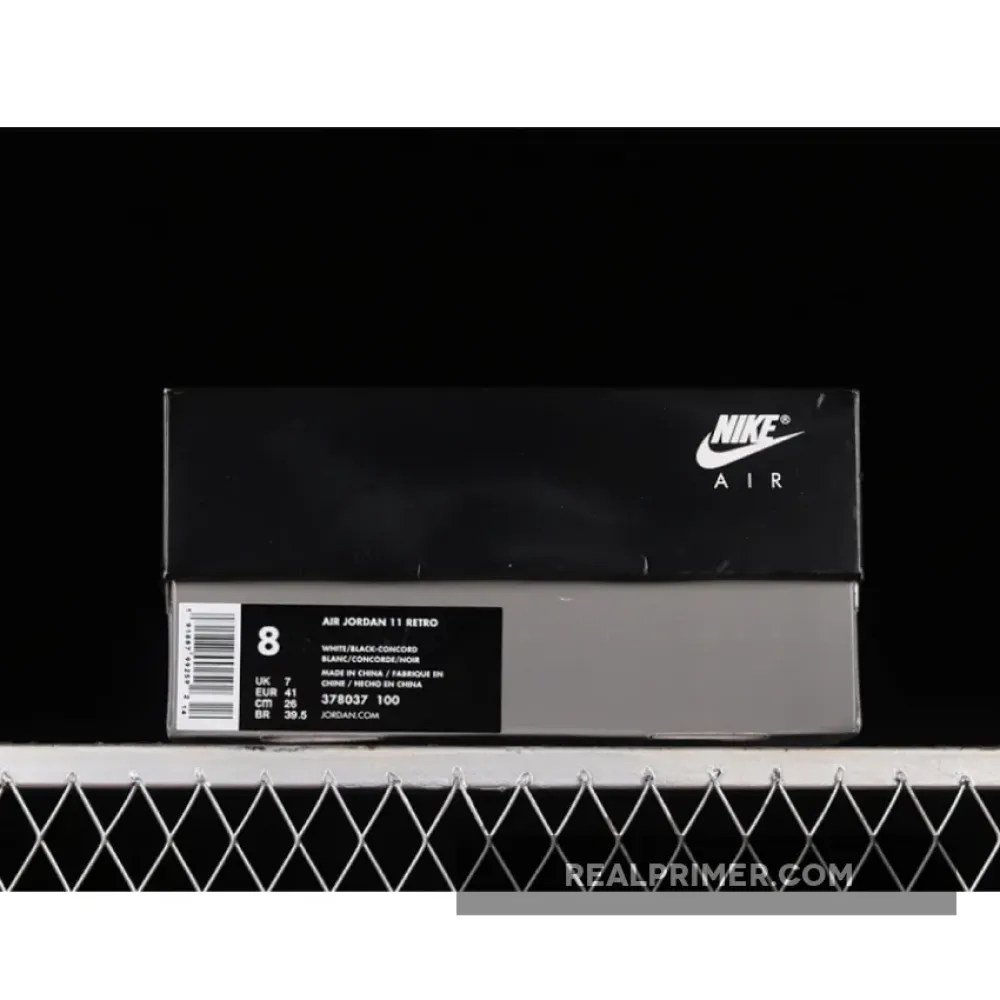 OG AIR JORDAN 11 RETRO 2018 WHITE/BLACK-DARK CONCORD 378037-100