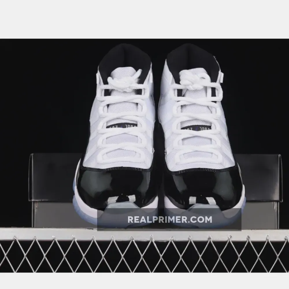 OG AIR JORDAN 11 RETRO 2018 WHITE/BLACK-DARK CONCORD 378037-100
