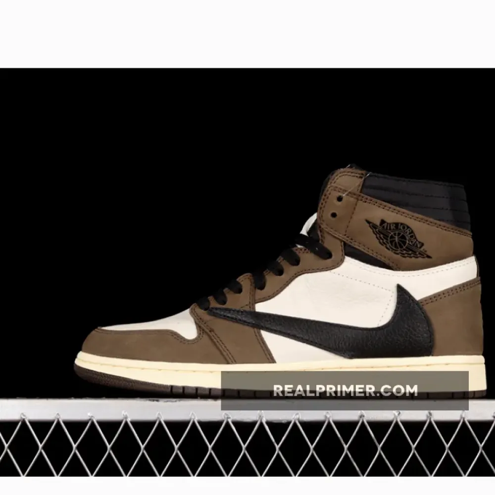 TRAVIS SCOTT AIR JORDAN 1 RETRO HIGH MOCHA SAIL/DARK MOCHA UNIVERSITY RED BLACK CD4487-100