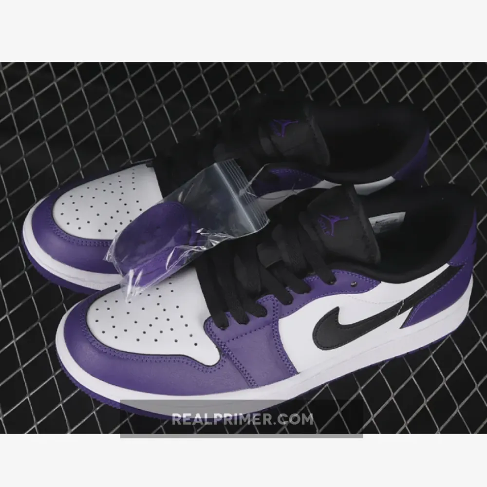 AIR JORDAN 1 LOW GOLF COURT PURPLE WHITE/COURT PURPLE/UNIVERSITY RED/BLACK DD9315-105