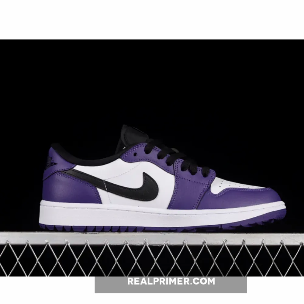 AIR JORDAN 1 LOW GOLF COURT PURPLE WHITE/COURT PURPLE/UNIVERSITY RED/BLACK DD9315-105
