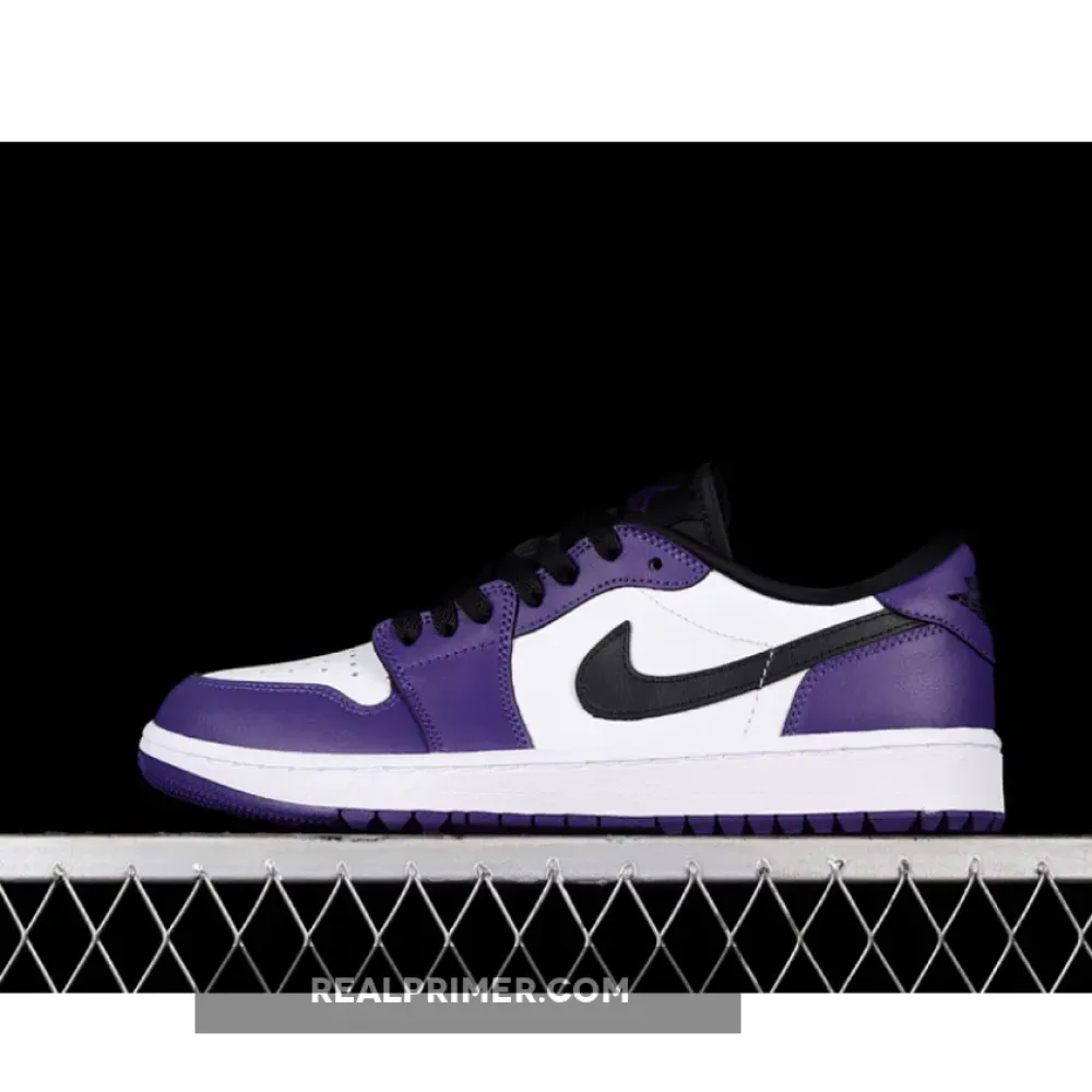 AIR JORDAN 1 LOW GOLF COURT PURPLE WHITE/COURT PURPLE/UNIVERSITY RED/BLACK DD9315-105