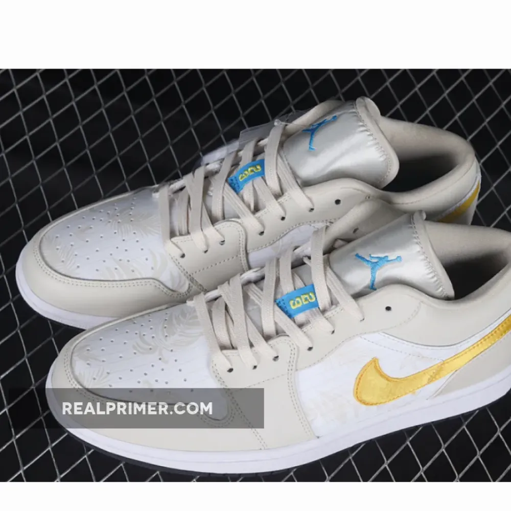 AIR JORDAN 1 LOW LIGHT OREWOOD BROWN/AMARILLO/WHITE/LASER BLUE CK3022-107