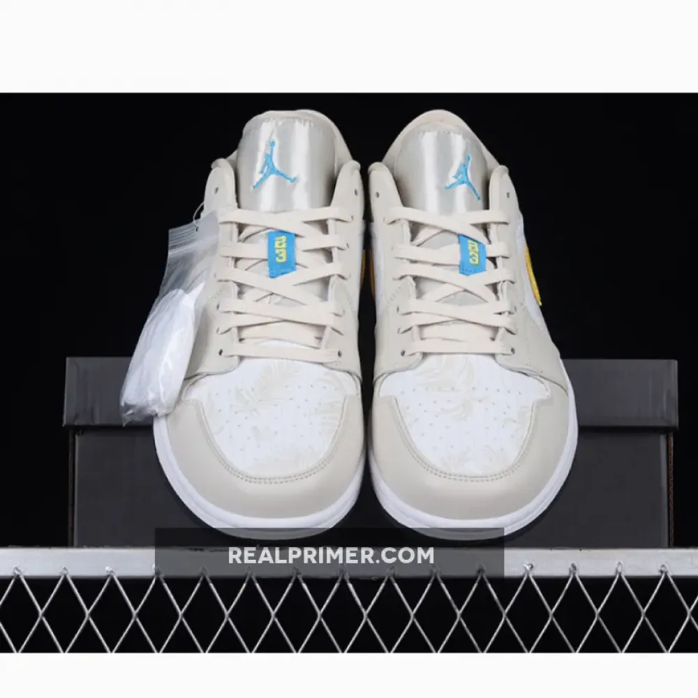 AIR JORDAN 1 LOW LIGHT OREWOOD BROWN/AMARILLO/WHITE/LASER BLUE CK3022-107