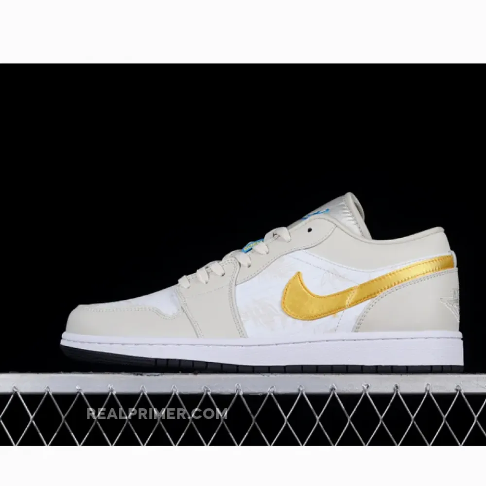 AIR JORDAN 1 LOW LIGHT OREWOOD BROWN/AMARILLO/WHITE/LASER BLUE CK3022-107