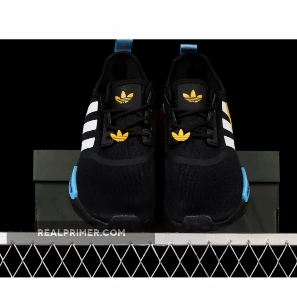 NMD_R1 SHOES CORE BLACK/CLOUD WHITE/COLLEGIATE GOLD FZ5876