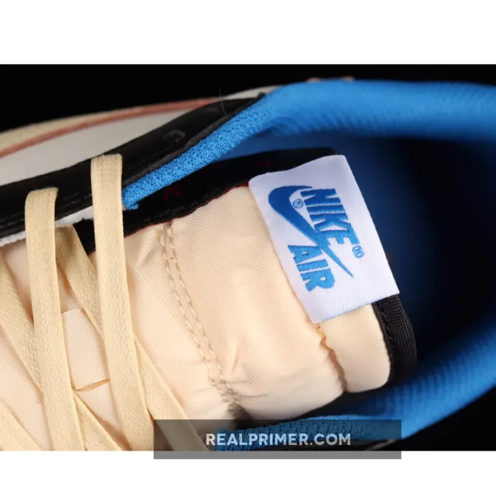 LW FRAGMENT DESIGN X TRAVIS SCOTT X AIR JORDAN 1 RETRO LOW BEIGE/BLACK/BLUE DM7866-140