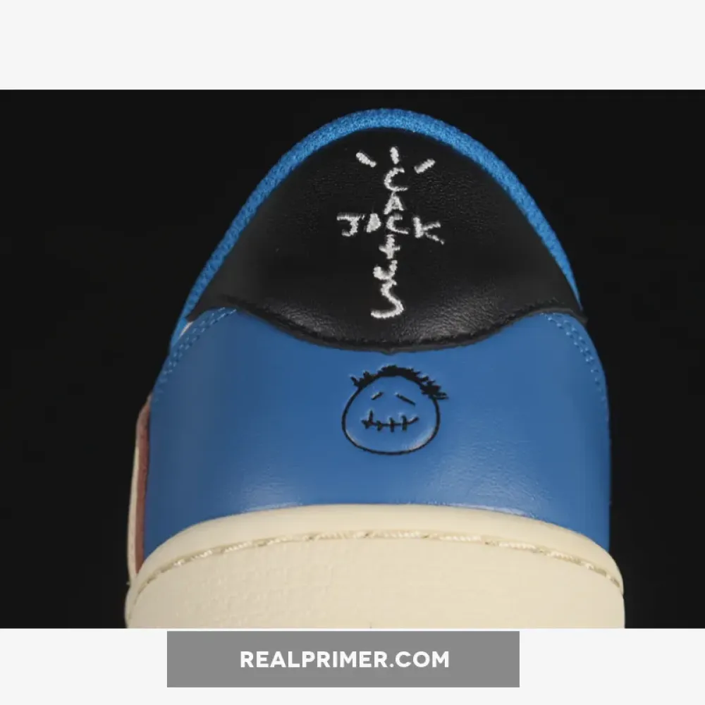 LW FRAGMENT DESIGN X TRAVIS SCOTT X AIR JORDAN 1 RETRO LOW BEIGE/BLACK/BLUE DM7866-140