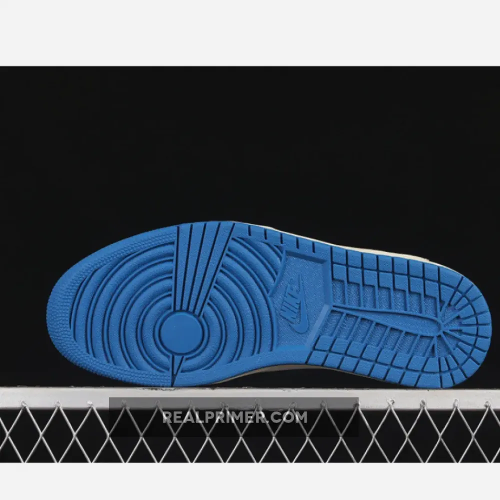 LW FRAGMENT DESIGN X TRAVIS SCOTT X AIR JORDAN 1 RETRO LOW BEIGE/BLACK/BLUE DM7866-140