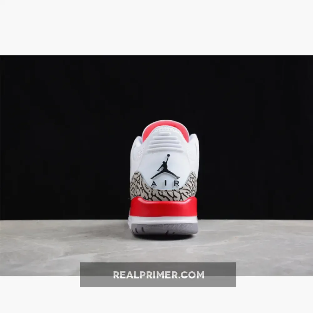 AIR JORDAN 3 RETRO HALL OF FAME WHITE/CEMENT GREY-BLACK-FIRE RED 136064-116