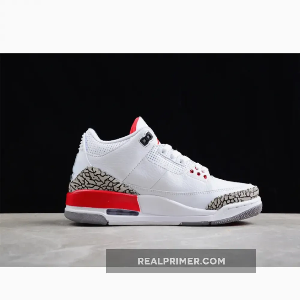 AIR JORDAN 3 RETRO HALL OF FAME WHITE/CEMENT GREY-BLACK-FIRE RED 136064-116