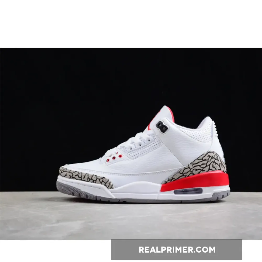 AIR JORDAN 3 RETRO HALL OF FAME WHITE/CEMENT GREY-BLACK-FIRE RED 136064-116