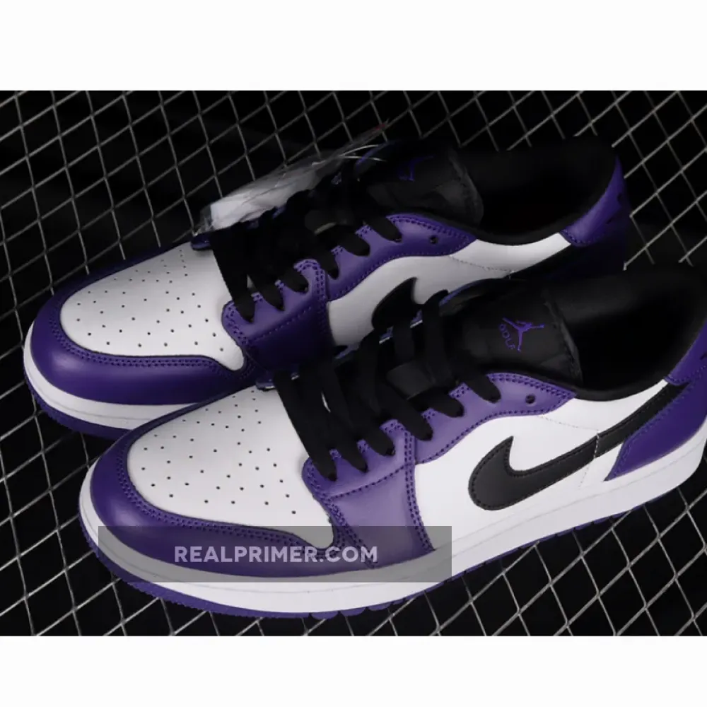 AIR JORDAN 1 LOW GOLF WHITE/COURT PURPLE/UNIVERSITY RED/BLACK DD9315-105