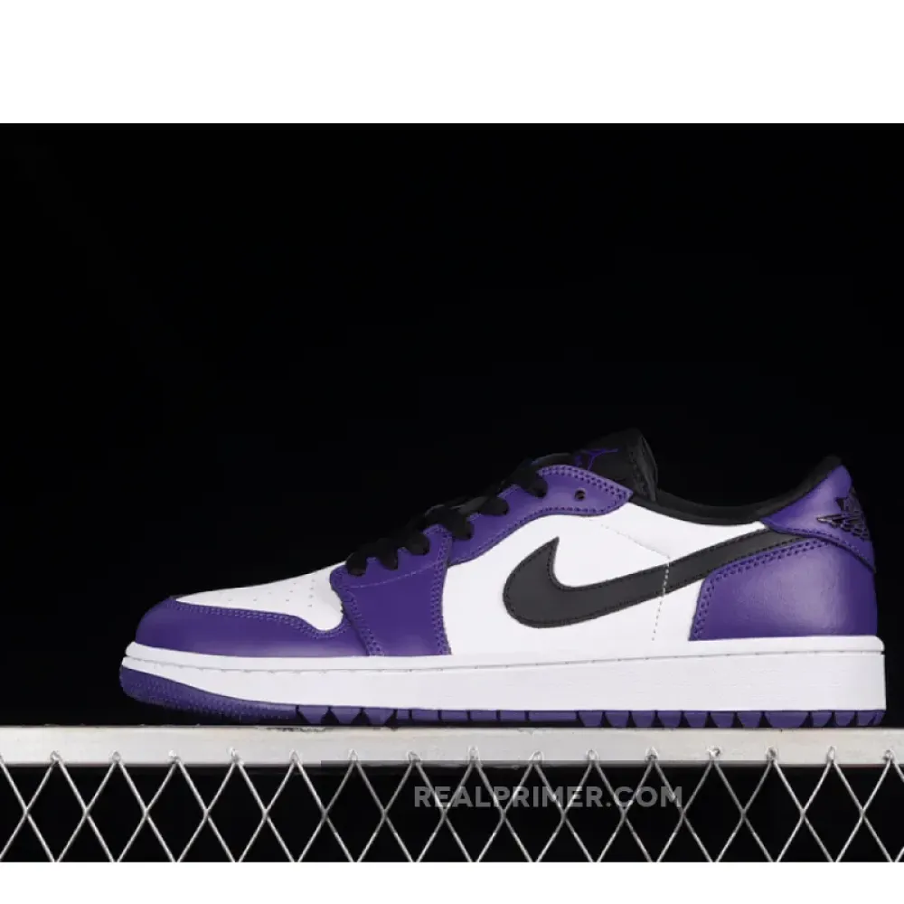 AIR JORDAN 1 LOW GOLF WHITE/COURT PURPLE/UNIVERSITY RED/BLACK DD9315-105
