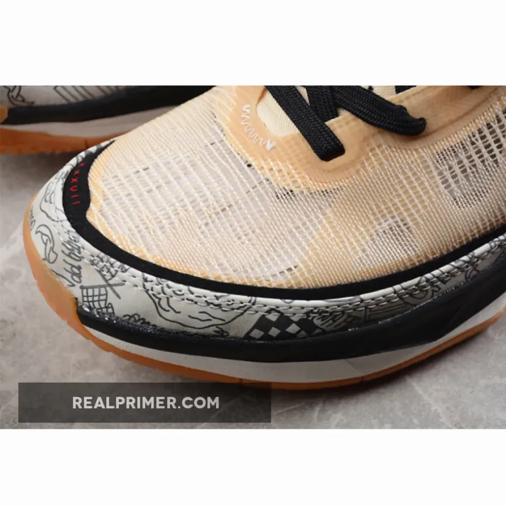 JAYSON TATUM AIR JORDAN 37 TATTOO PALE VANILLA/BLACK/PALE IVORY/UNIVERSITY RED DZ0811-200