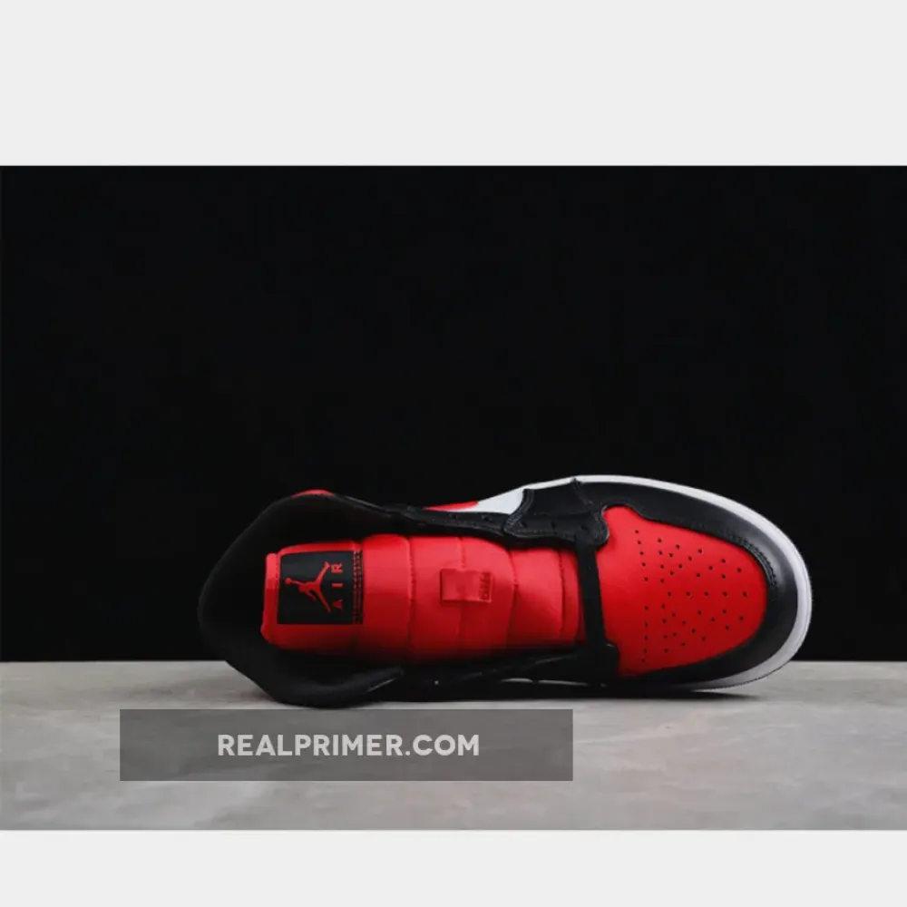 CJ AIR JORDAN 1 MID BRED TOE BLACK/WHITE/FIRE RED 554724-079