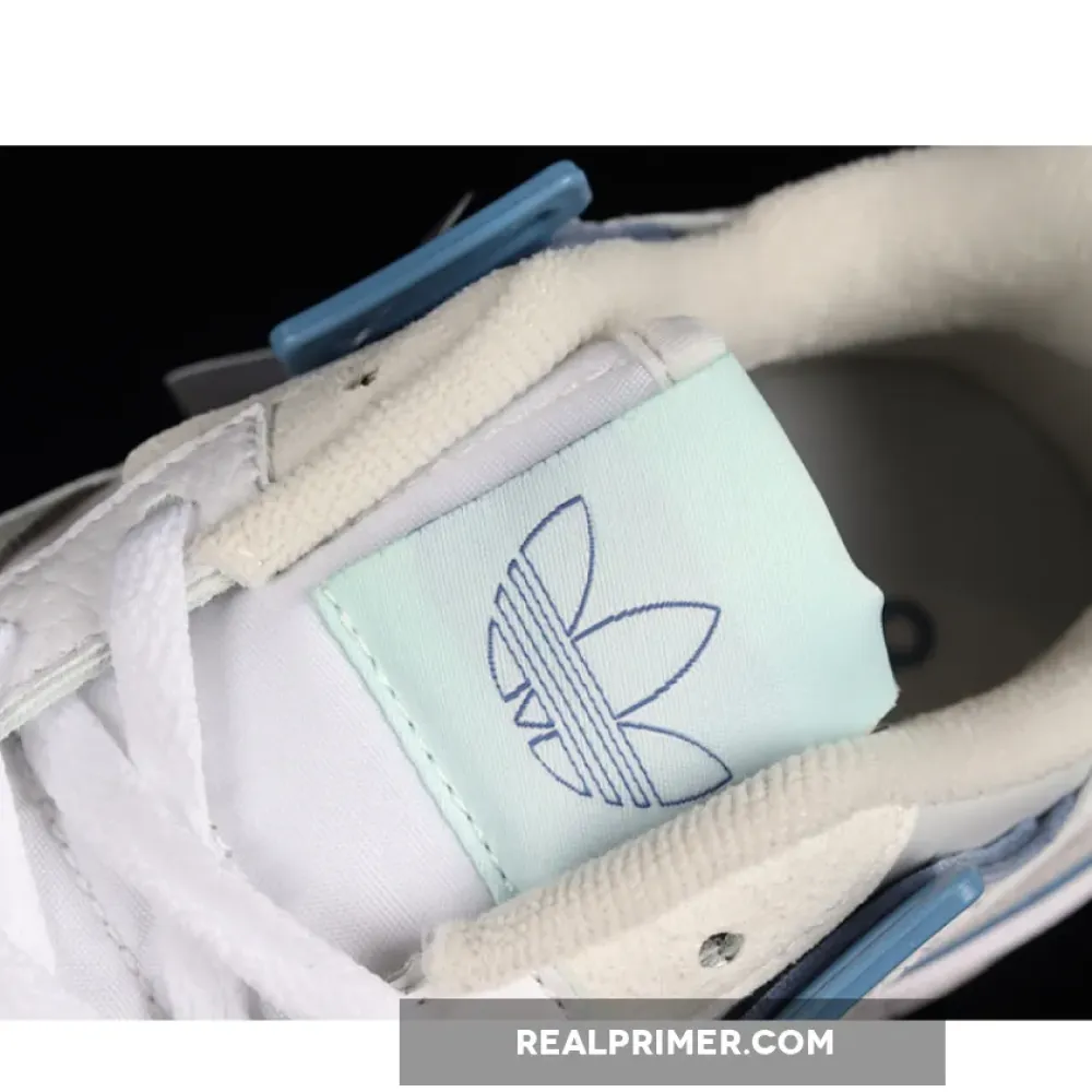 FORUM EXHIBIT LOW SHOES CLOUD WHITE/SKY TINT/CREAM WHITE GW6348