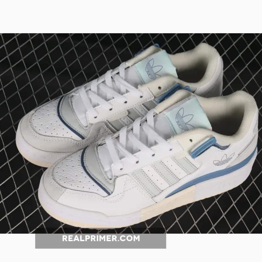 FORUM EXHIBIT LOW SHOES CLOUD WHITE/SKY TINT/CREAM WHITE GW6348