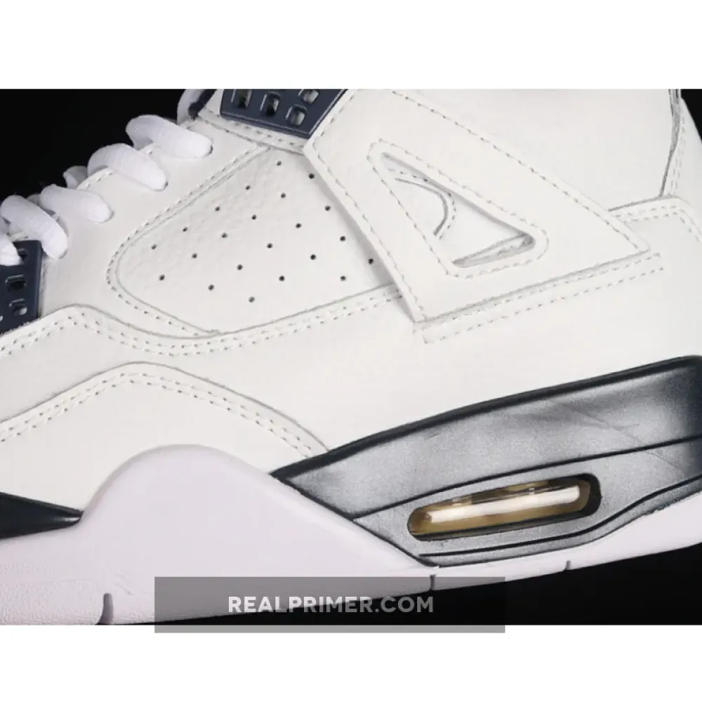 AIR JORDAN 4 RETRO LS WHITE/LEGEND BLUE-MDNGHT NAVY 314254-107