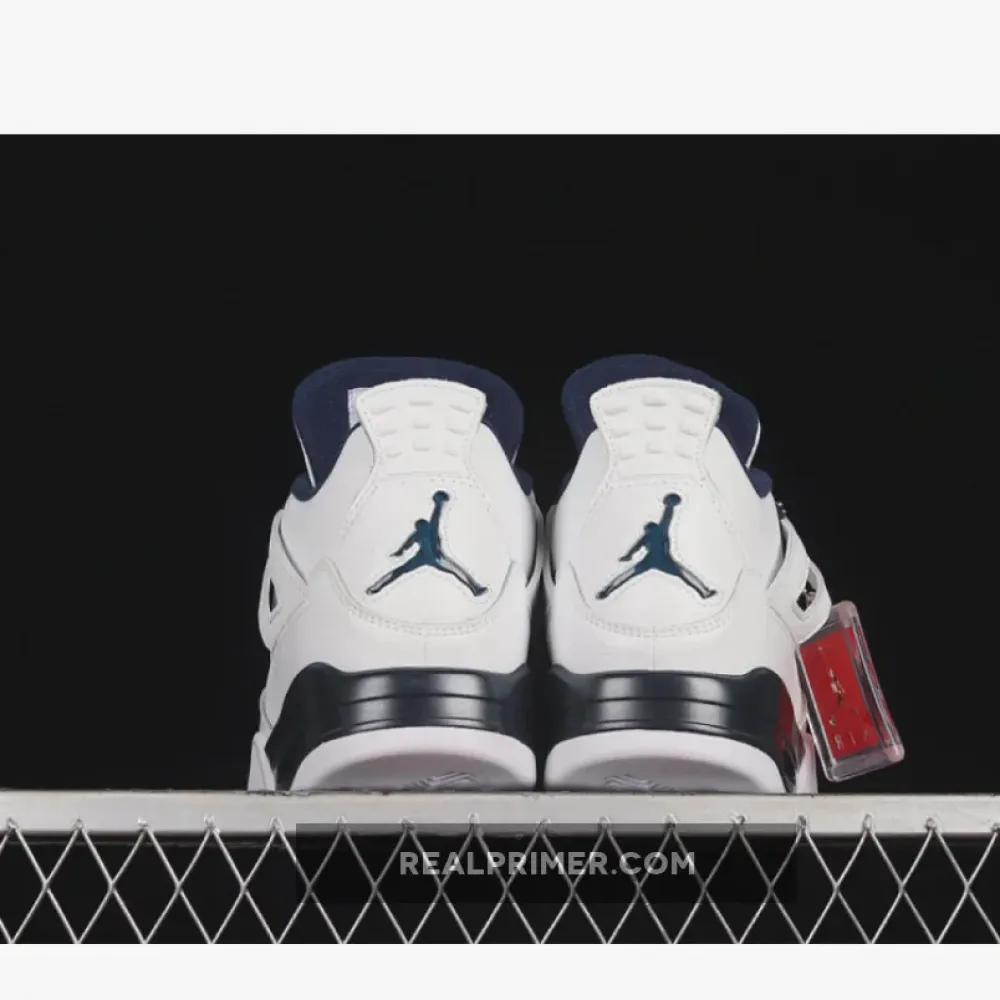 AIR JORDAN 4 RETRO LS WHITE/LEGEND BLUE-MDNGHT NAVY 314254-107
