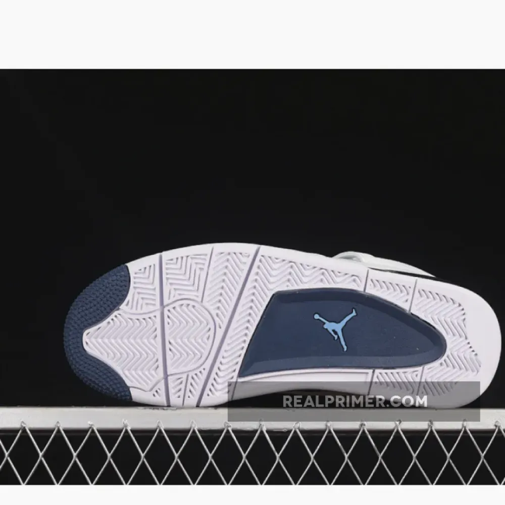 AIR JORDAN 4 RETRO LS WHITE/LEGEND BLUE-MDNGHT NAVY 314254-107