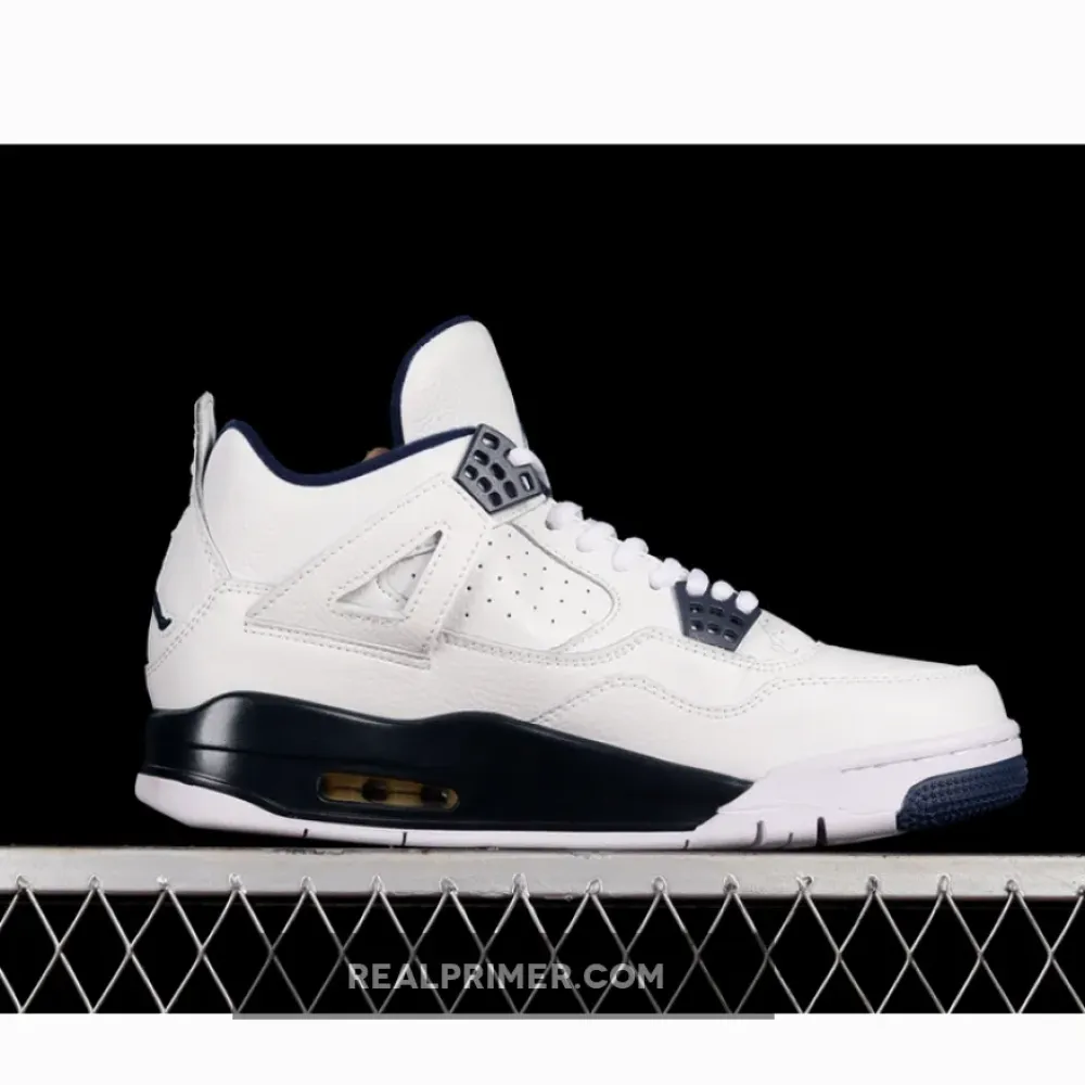AIR JORDAN 4 RETRO LS WHITE/LEGEND BLUE-MDNGHT NAVY 314254-107